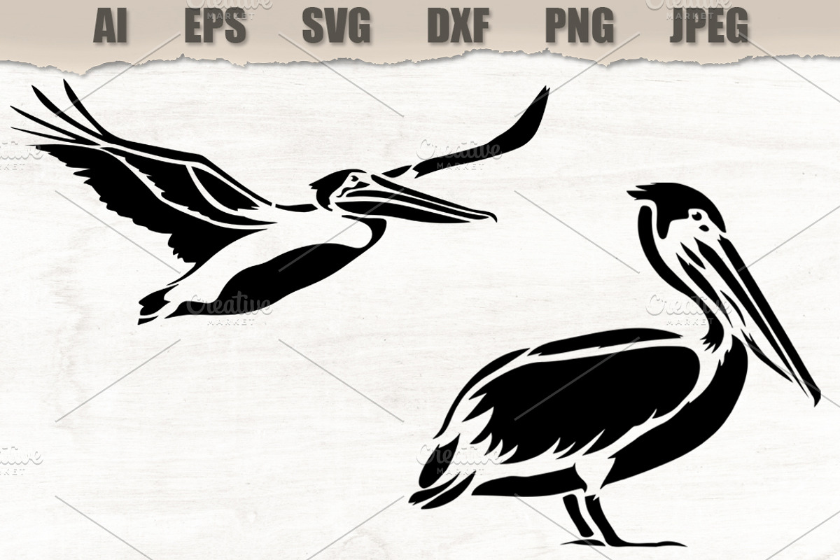 Stencils Pelican Bird, an Animal Illustration by MARYCRAFTIRIA (Photo 1 of 3)