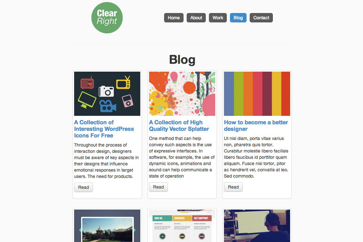 Clear-Right WordPress Theme, a WordPress Template by Pixelcrowd (Photo 3 of 5)