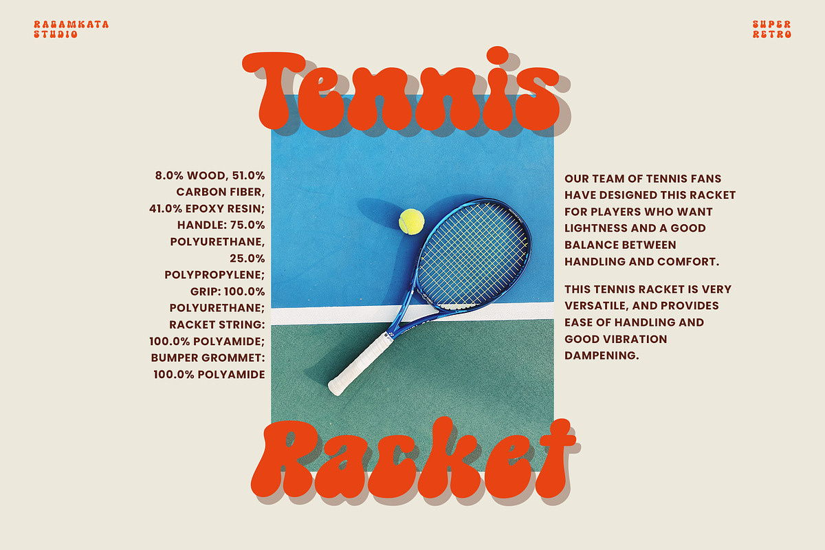 Super Retro - Groovy Retro Typeface, a Serif Font by RagamKata (Photo 8 of 10)