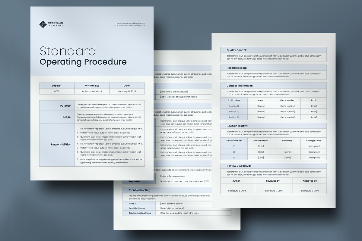 Standard Operating Procedure, SOP, a Stationery Template by DesVert (Photo 3 of 6)