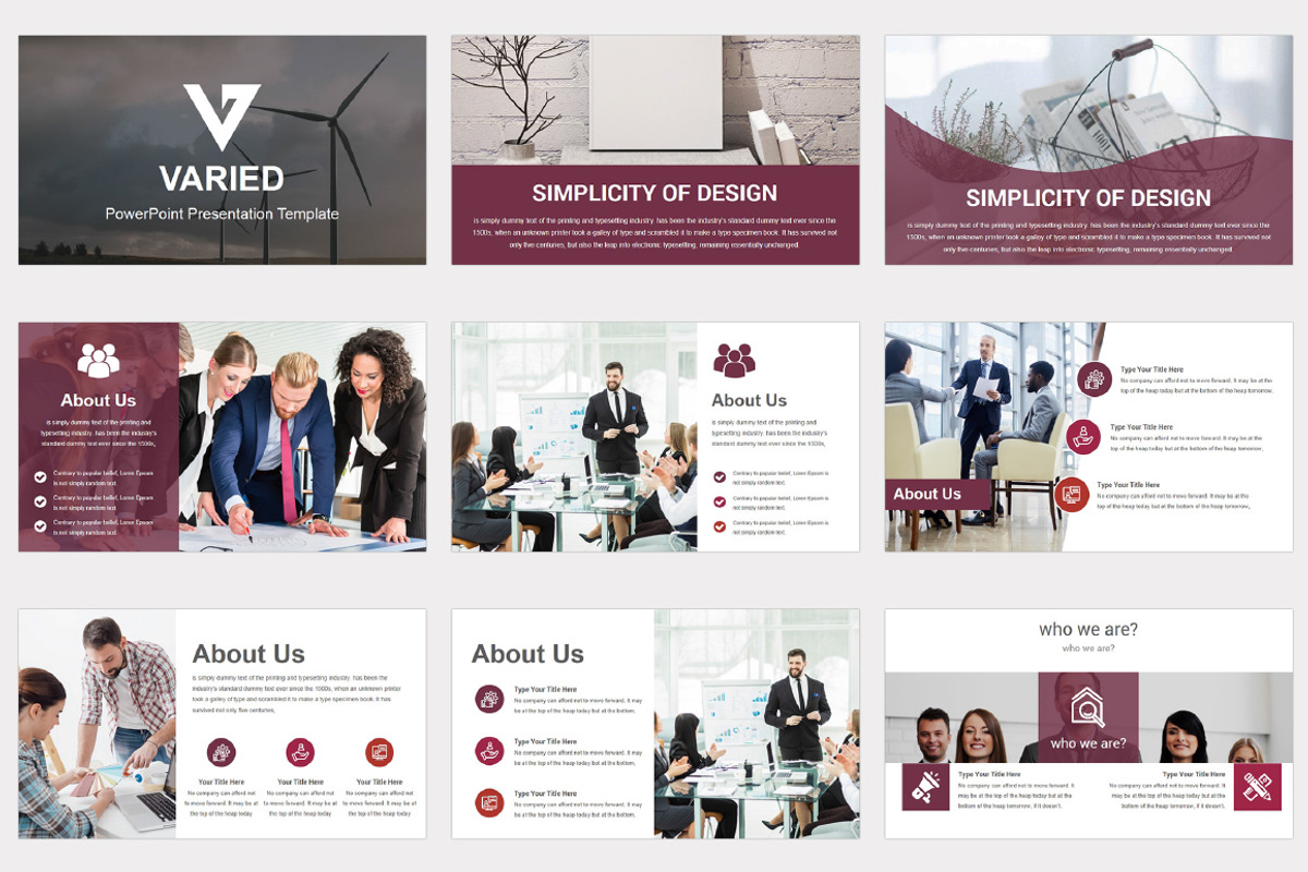 Varied PowerPoint Template, a Presentation Template by GraphicStan