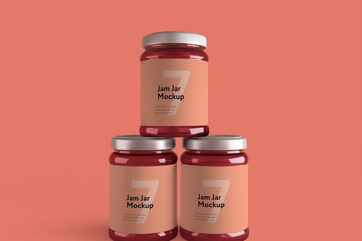 Jam Jar Mockup, a Packaging Mockup by GraphicWave (Photo 4 of 7)