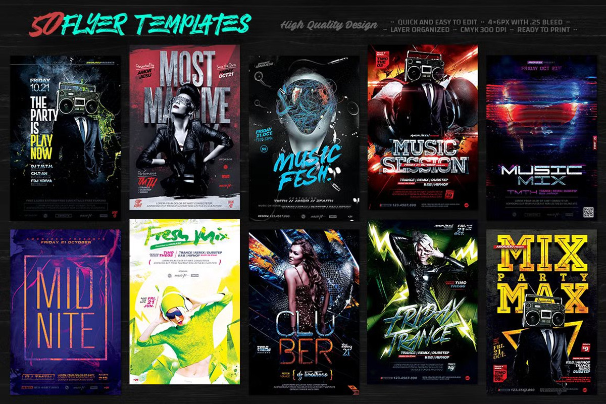 Flyer Templates & Model Stock Bundle, a Flyer Template by Amorjesu.com (Photo 5 of 10)