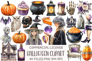 Halloween Sublimation Clipart, an Illustration by OK Design