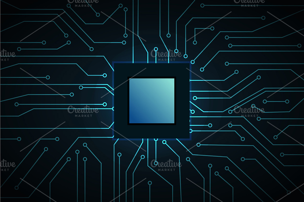 Micro chip elements, web security, a Technology Illustration by OKart.studio (Photo 3 of 6)