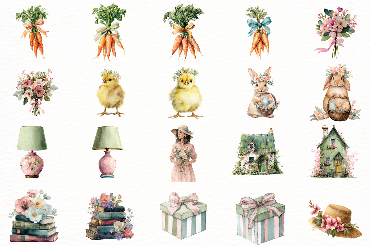 Garden Girl Cottage Clipart, an Illustration by Designworld (Photo 3 of 7)