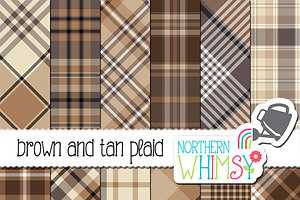 Masculine Brown & Tan Plaid Patterns