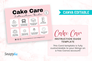 Cake Care Instruction Guide