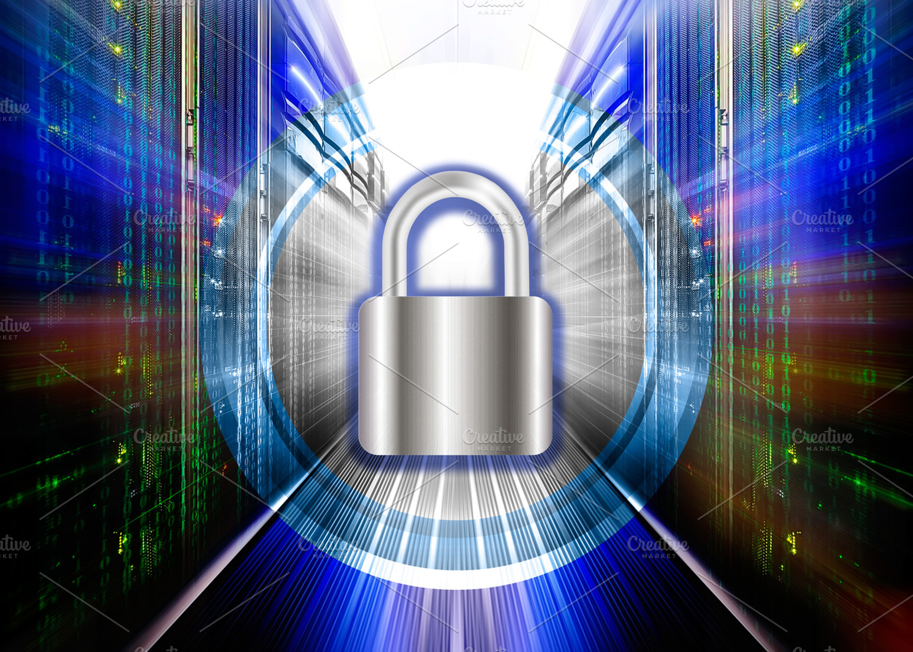 padlock protects supercomputing data center . The concept of protection, security, data access, a Technology Photo by VLADIMIRCARIBB