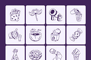 Party and Firework Doodle Set, an Outline Icon by Vectors Market (Thumbnail 8 of 8)