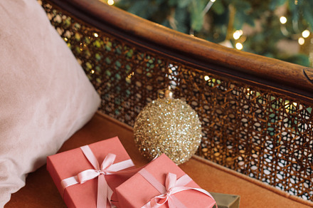 Festive Christmas Background, a Background Photo by Nina Stock Photos