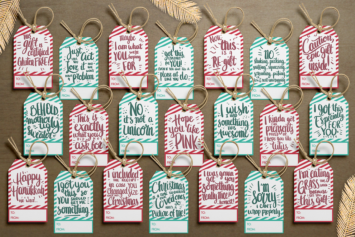 Funny Christmas Gift Tags, an Illustration by EMFTA (Photo 4 of 6)
