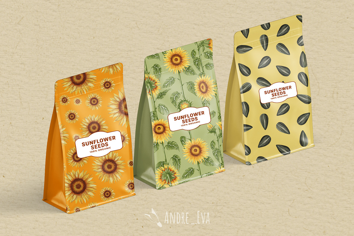 Watercolor Sunflowers Clipart, an Illustration by Andre_Eva (Photo 9 of 9)