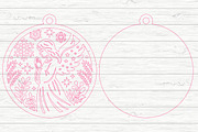 Angel Christmas Ornament Laser Cut, an Object Graphic by Layerology (Thumbnail 3 of 3)