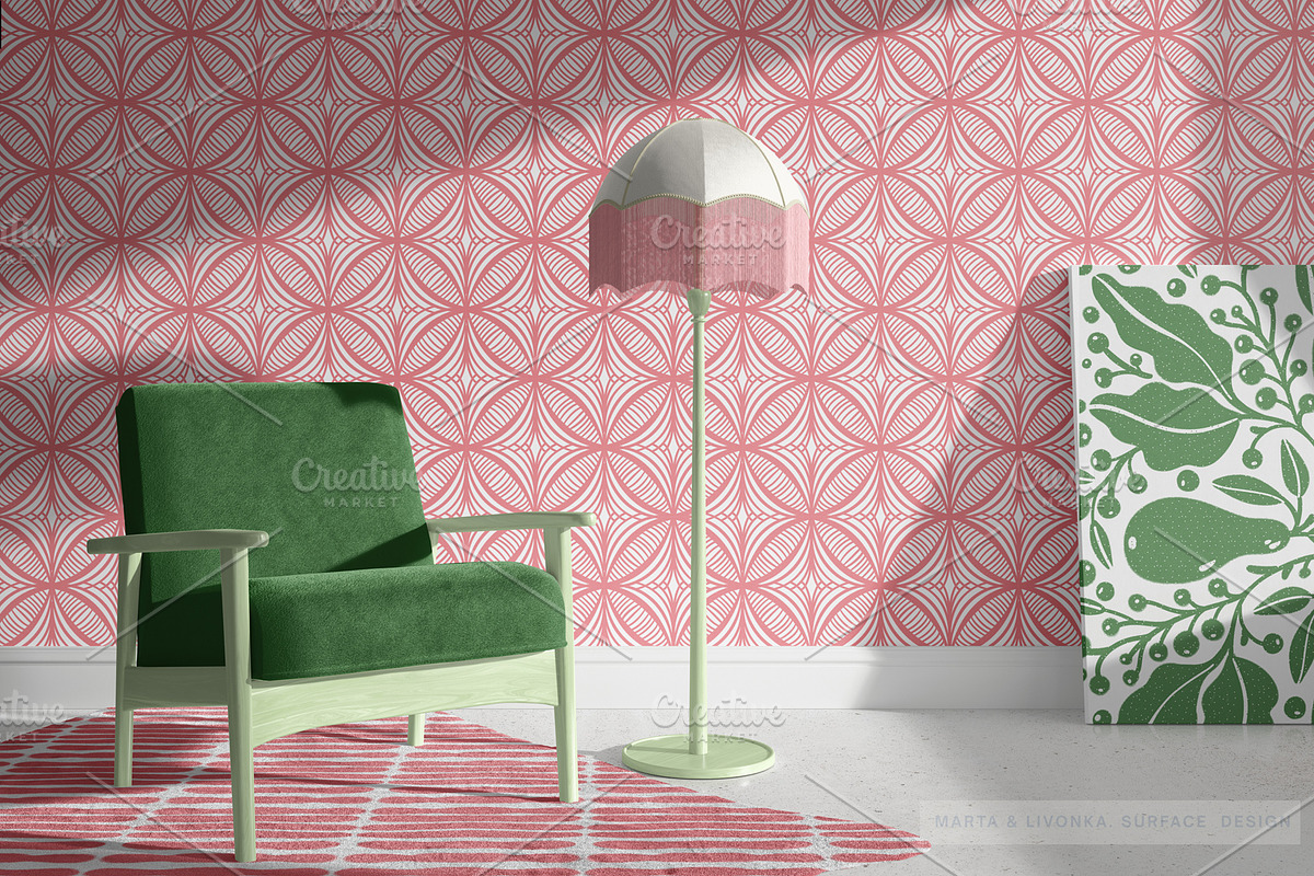 Modern Seamless Patterns Bandle, a Pattern Graphic by Marta & Livonka (Photo 12 of 16)