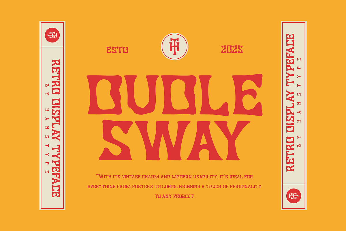 Dudlesway - Retro Handdrawn Font, a Font by Hanstype.com (Photo 2 of 8)