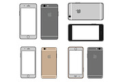 Apple iPhone Vector Files, an Illustration by IB (Thumbnail 2 of 2)