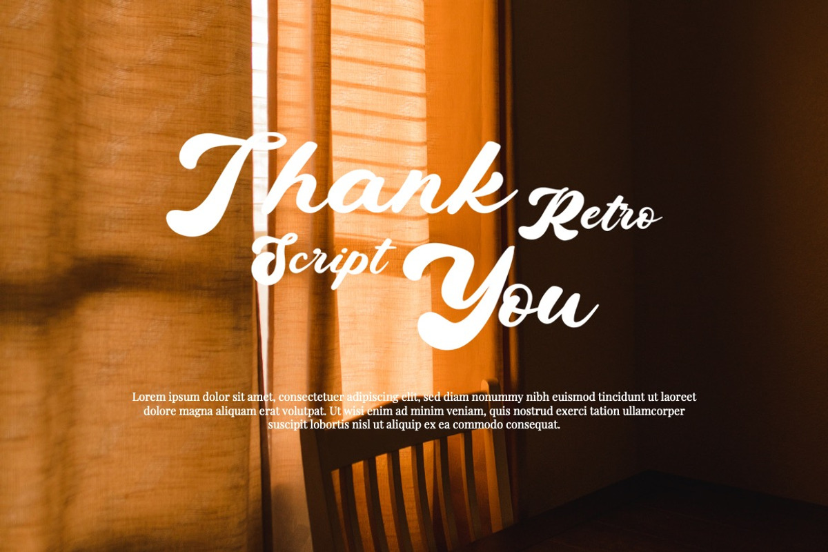 Etthany - Retro Script Font, a Script Font by Dhabee (Photo 7 of 15)