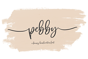 pebby, a Script Font by N (Thumbnail 1 of 6)