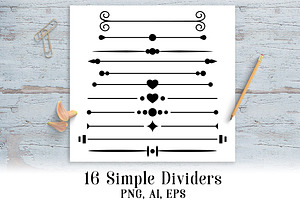 16 Simple Page Dividers