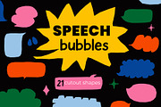 Abstract Speech Bubbles Cutout Shape, an Object Graphic by Le.nart (Thumbnail 1 of 7)