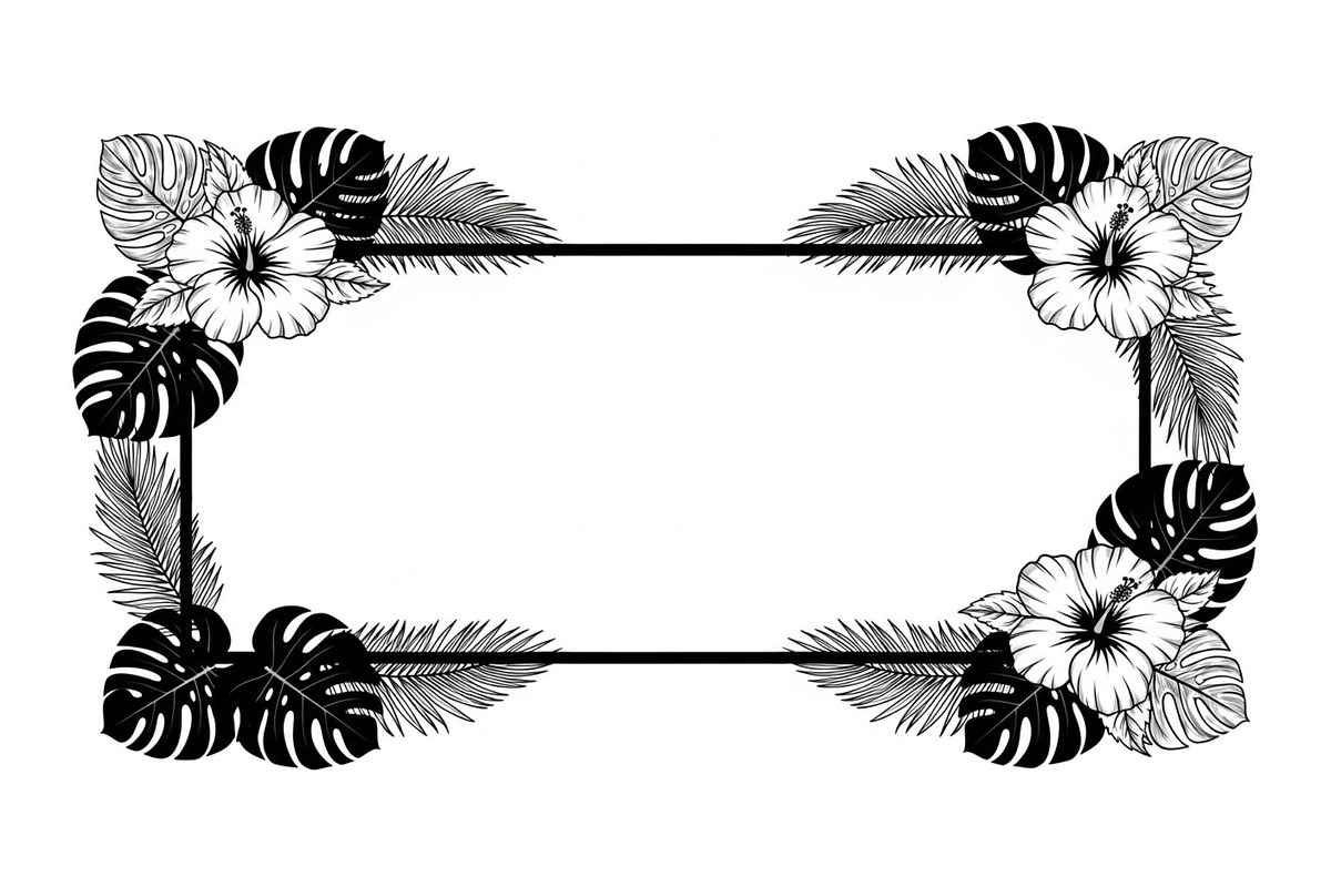 Floral Rectangle Frame SVG Bundle, an Illustration by jahid234 (Photo 3 of 31)