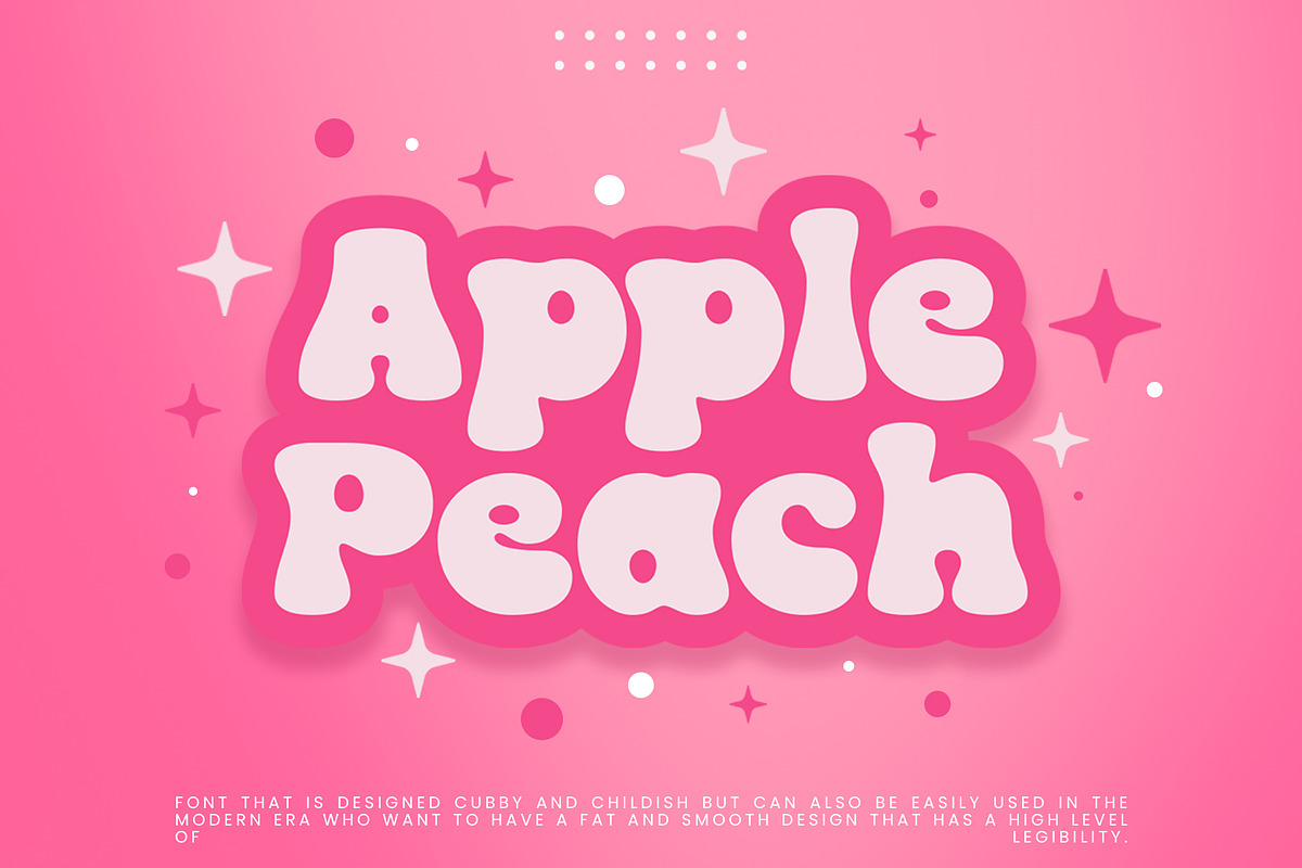 Apple Peach | Playful bubble Font, a Sans Serif Font by roomspace creative lab (Photo 1 of 14)