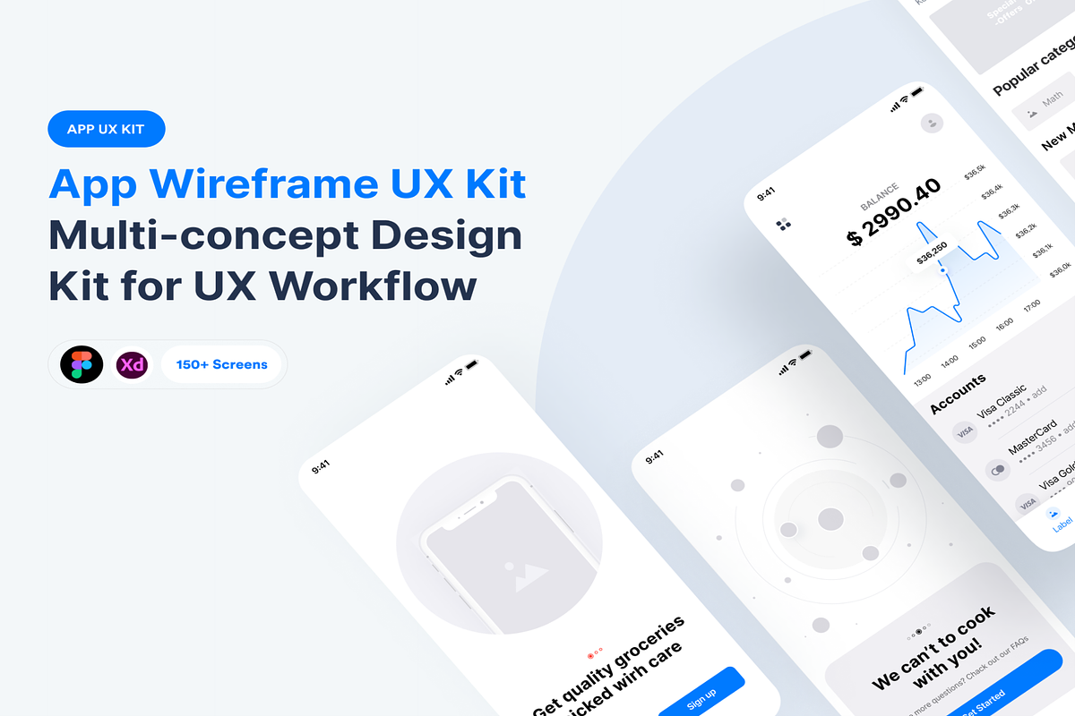 concept App Wireframe UX Kit