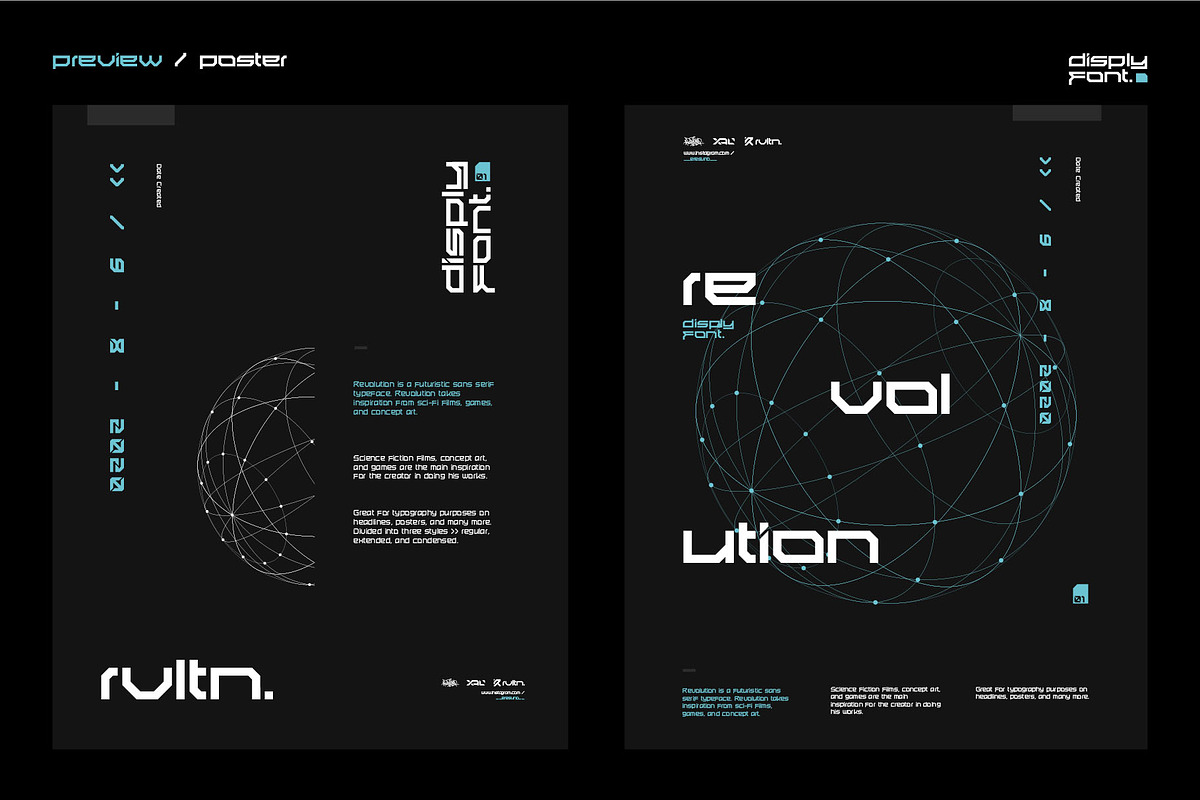 Revolution display, a Font by XAL (Photo 6 of 6)