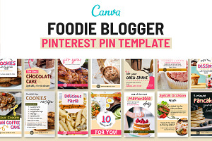 Foodie Blogger Pinterest Templates