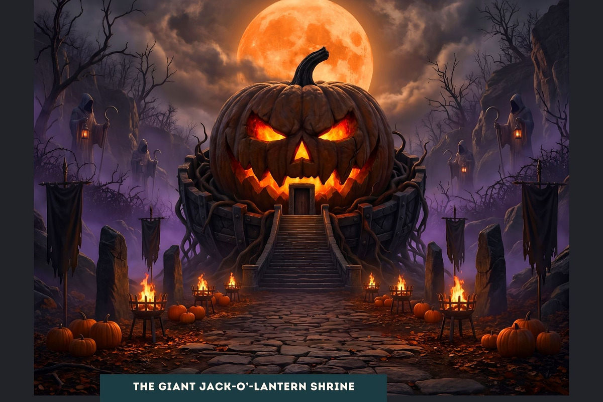 100 Halloween RPG Backdrops, a Seasonal Illustration by ThatsDesignArt (Photo 5 of 19)