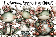 Whimsical Spring Frog Clipart, a Graphic by CitraGraphics (Thumbnail 1 of 4)