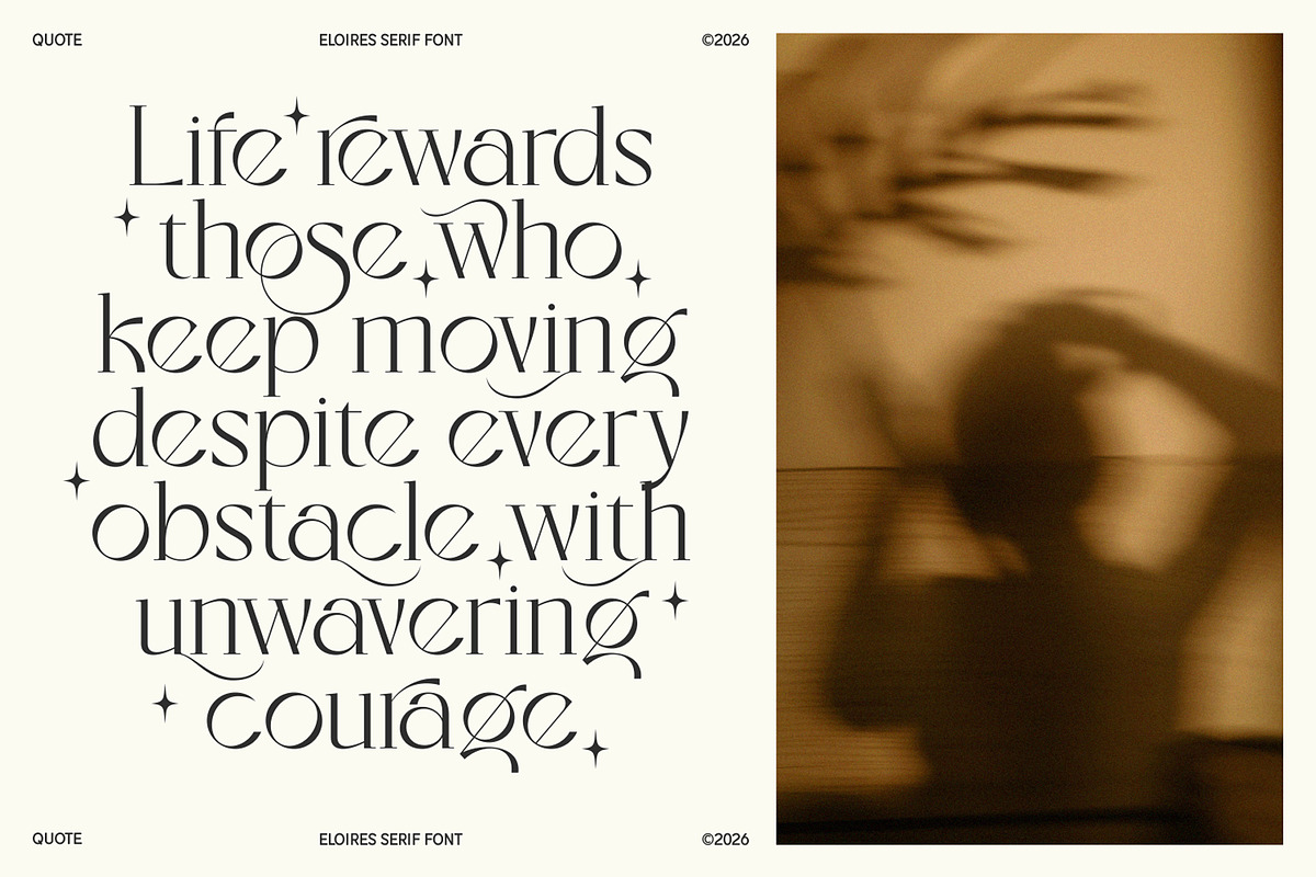 Eloires Elegant Stylish Serif Font, a Serif Font by Heinzel Std (Photo 2 of 11)