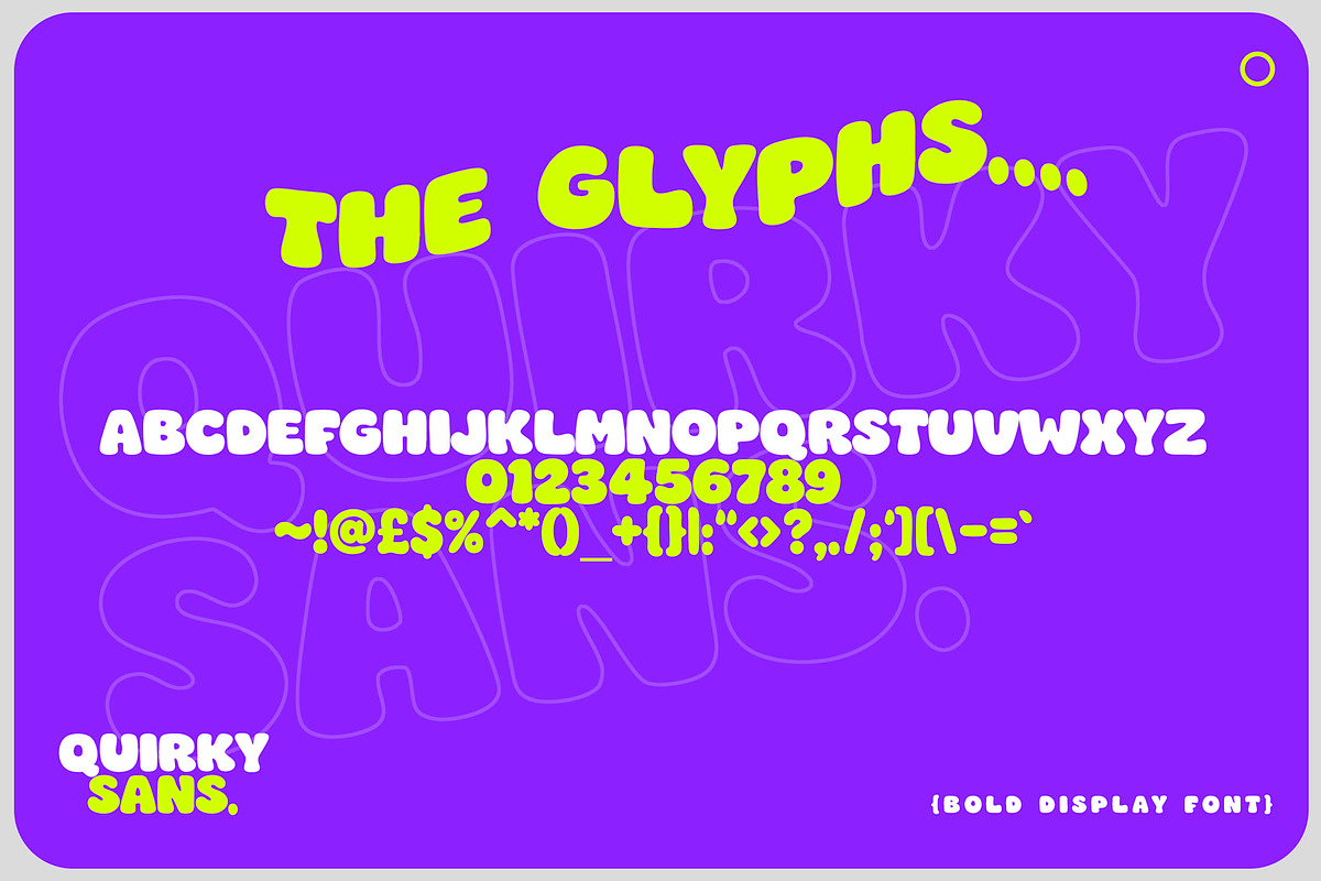 Quirky Sans - Bold Display Font, a Sans Serif Font by Layerform Design Co. (Photo 5 of 5)