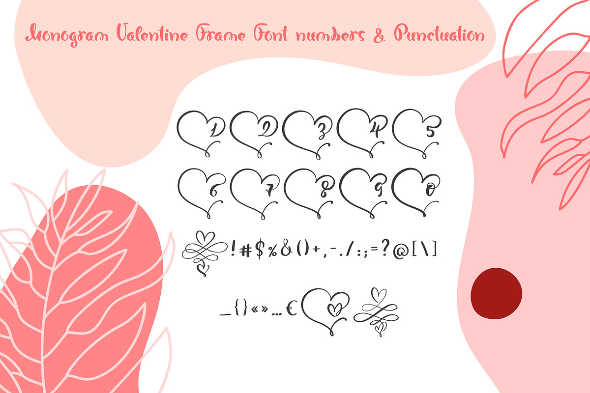 Monogram Heart Flourish Font preview 5