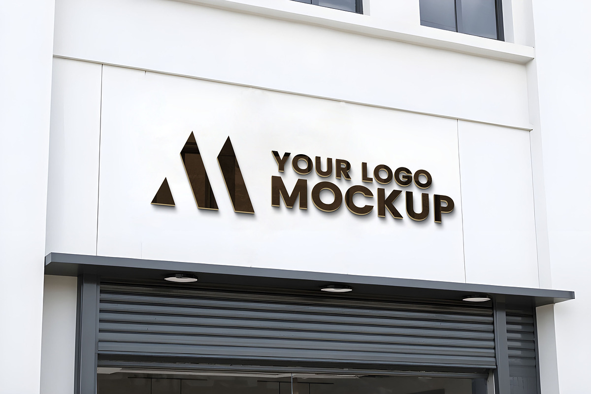 Logo Mockup Facade Sign, a Mockup by GenesisCreativeCo (Photo 3 of 3)