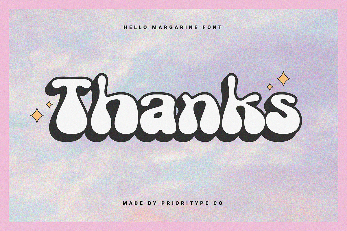 Hello Margarine - Groovy Font, a Font by Prioritype Co (Photo 10 of 10)