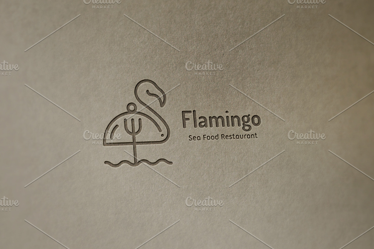 Flamingo Sea Food Logo, a Branding & Logo Template by Martin-Jamez (Photo 4 of 4)