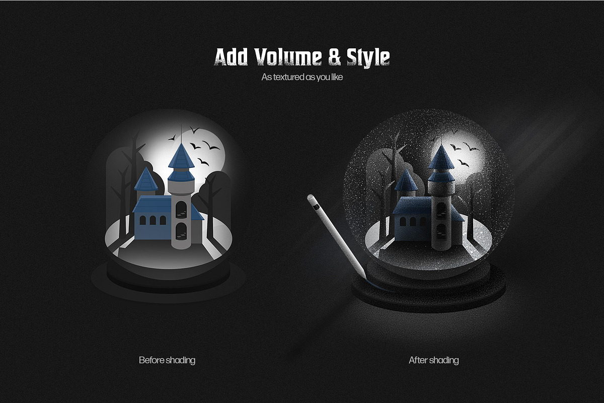 Grim Shader Procreate Brushes, a Brush Add-On by brushapes.com (Photo 5 of 11)
