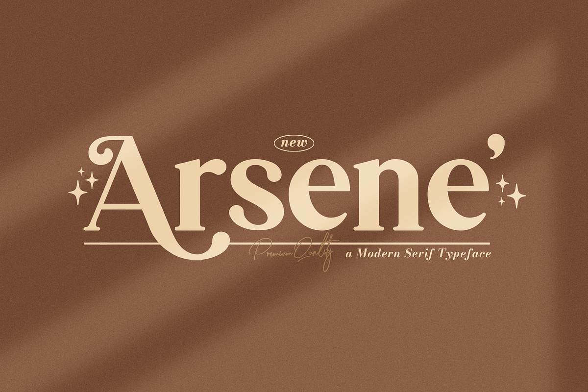 Arsene Modern Serif Typeface, a Sans Serif Font by edukka (Photo 1 of 8)