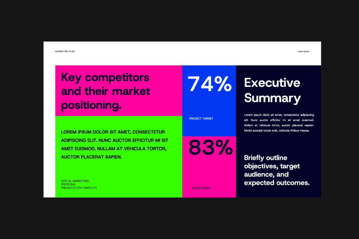 Vibrant - Marketing Plan Powerpoint, a Presentation Template by Dirtytemp Studio (Photo 2 of 10)