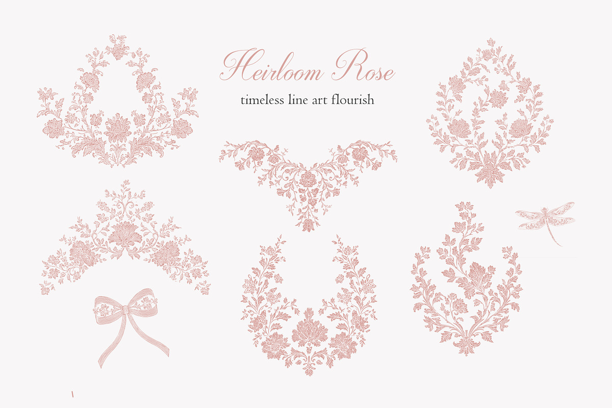 Vintage Floral Bundle, an Object Illustration by studioequinox (Photo 6 of 65)