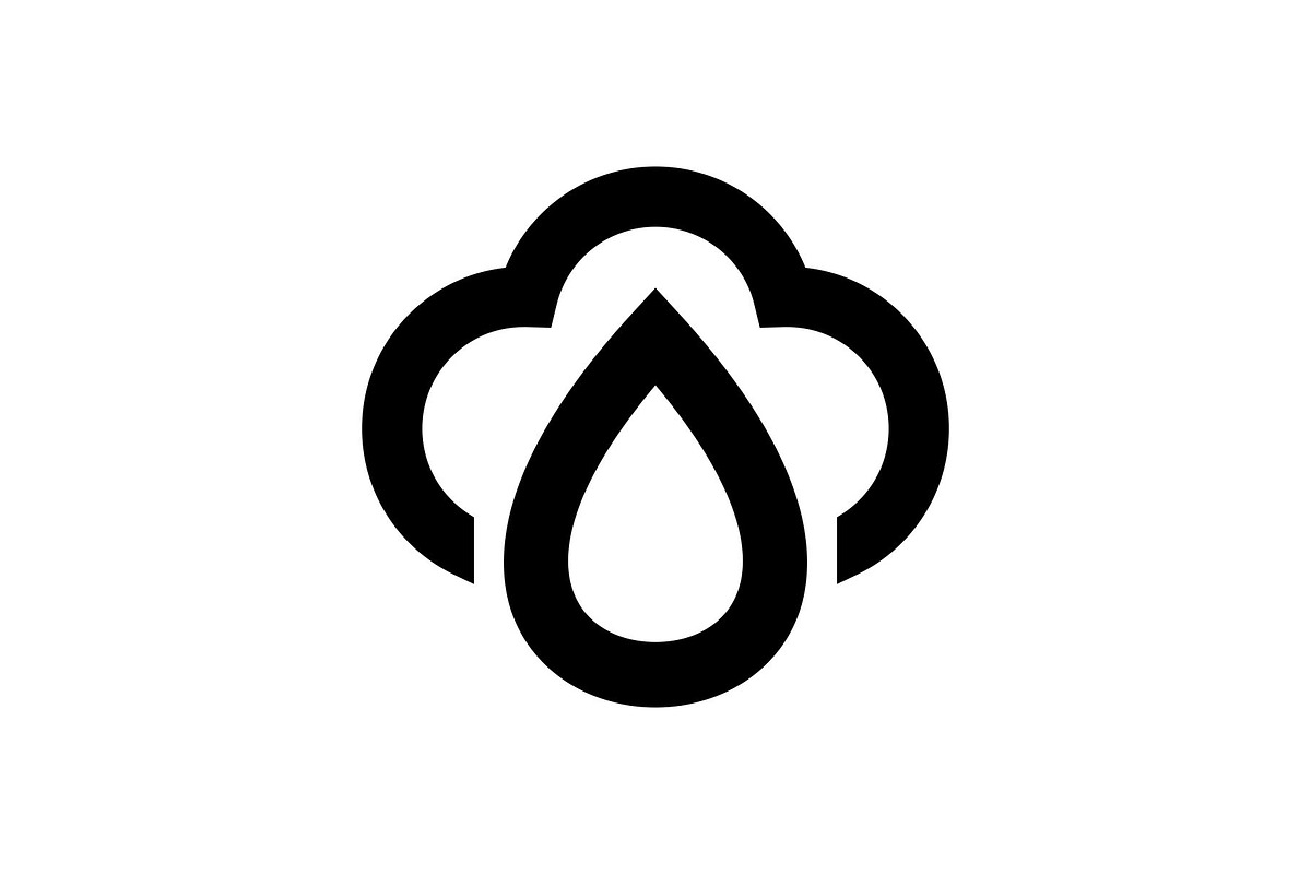 Cloud Sky Waterdrop Droplet Logo, a Branding & Logo Template by Buqancreative (Photo 3 of 4)