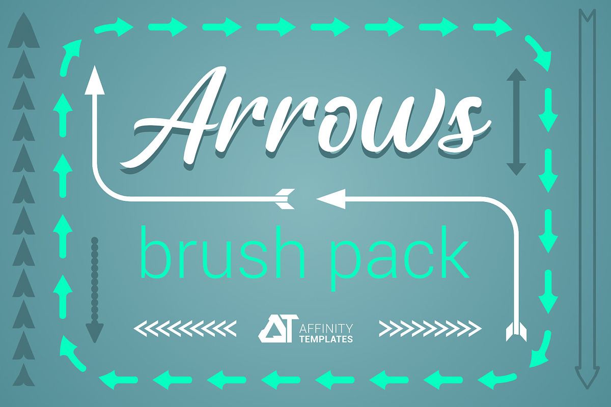 Arrow Stroke Brush for Affinity Apps, a Brush Add-On by Affinity Templates (Photo 1 of 7)