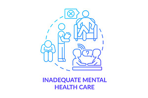 Inadequate mental health care blue, an Icon by IMG Visuals