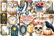 Ivory Gothic Halloween Clipart, an Illustration by Canvas Craft (Thumbnail 1 of 8)
