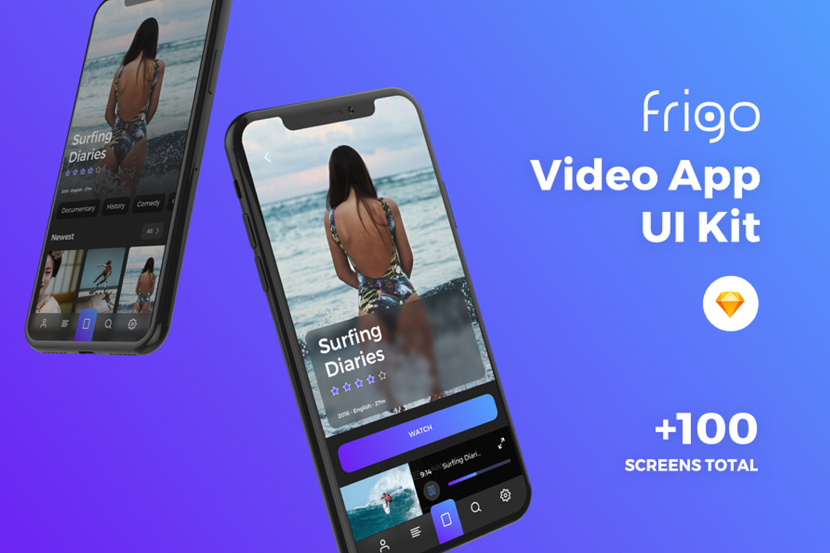 Frigo Video UI Kit, an UI Kit Template by uicube (Photo 1 of 4)