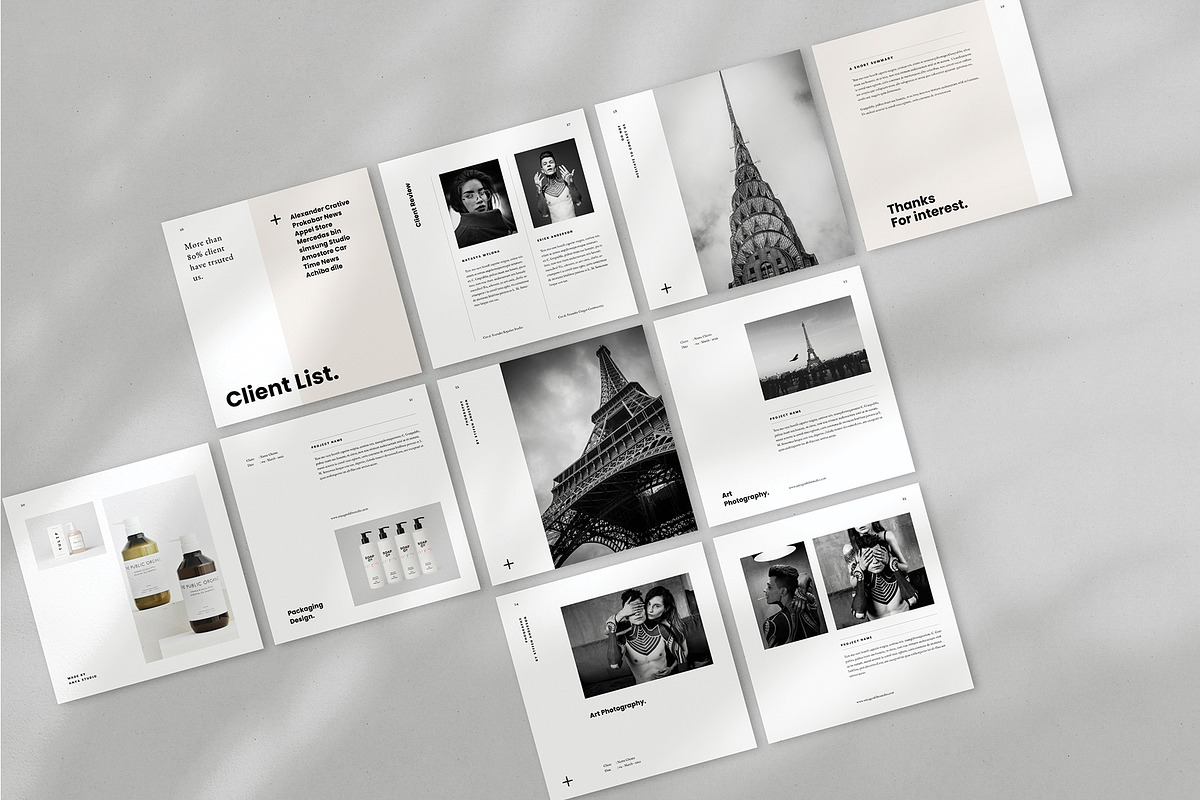 Square Design Portfolio and Resume, a Brochure Template by Occy Design (Photo 7 of 7)