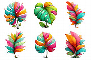 Whimsical Summer Tropical Leaf Clipa, an Illustration by Daily.Designs (Thumbnail 4 of 7)