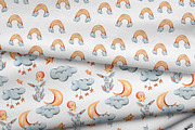 Watercolor CUTE BUNNIES patterns, a Pattern Graphic by Tiana Geo (Thumbnail 7 of 7)